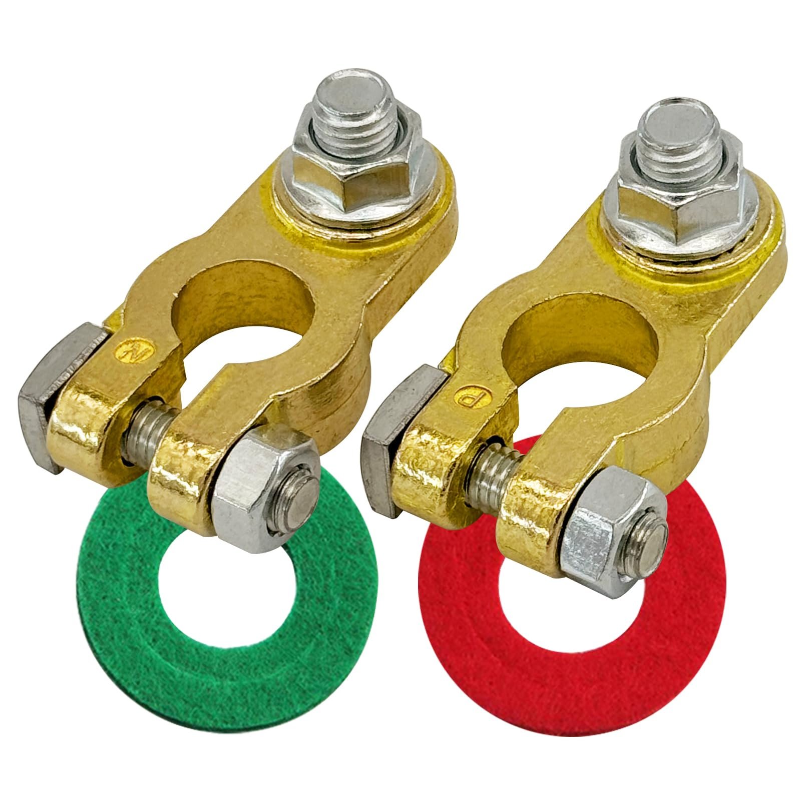 Ampper Brass Battery Terminal Connectors, Top Post Car Battery Cable Ends