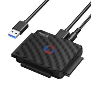 FIDECO USB 3.0 Hard Drive to USB Converter, IDE SATA to USB 3.0 SATA to IDE Adapter IDE SATA to USB External Cable for 2.5/3.5 ” IDE/SATA HDD SDD, 5.25 ” CD/DVD ROM and More (EPL-S3G-PL03)