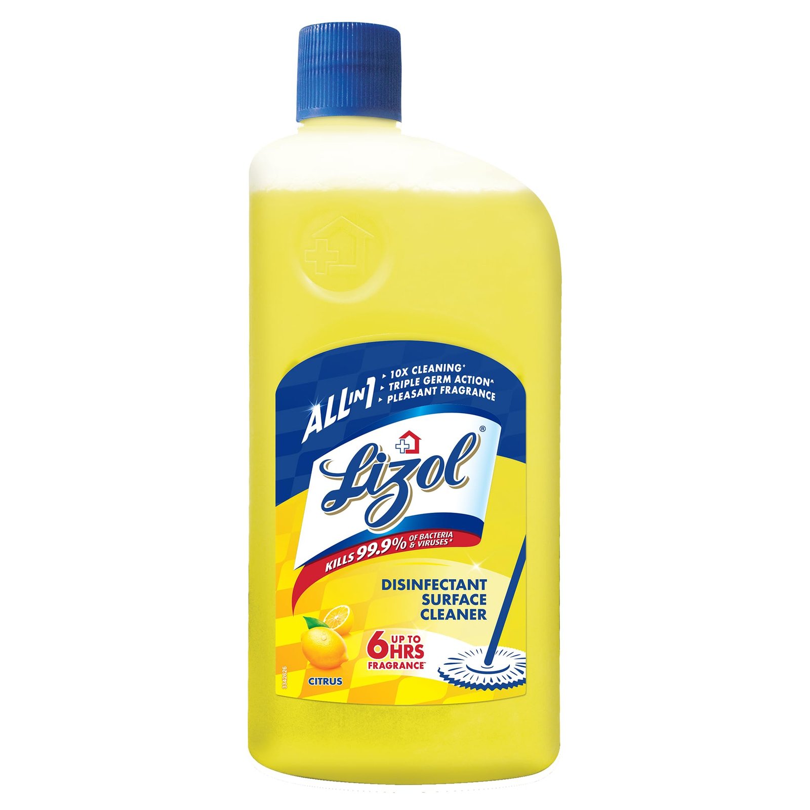 Lizol Disinfectant Surface & Floor Cleaner Liquid, Citrus – 1 Litre | Suitable for All Floor Cleaner Mops | Kills 99.9% Germs| India’s #1 Floor Cleaner