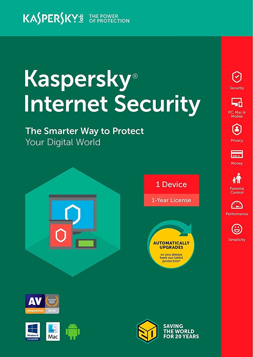 Kaspersky Internet Security Latest Version – 1 PC, 1 Year (CD)