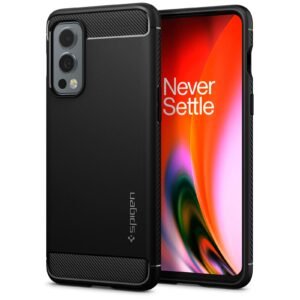 Spigen Rugged Armor | OnePlus Nord2 5G Case [Air Cushion Protection] [Flexible] OnePlus Nord2 5G Back Cover | TPU – Matte Black