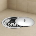 LIPKA 5-Inch Round Floor Drain with Lid | Premium Stainless Steel Bathroom Floor Drainer Cover | Shower Drain Trap for Kitchen, Balcony, Toilet, Bathoom | Anti-Clog, Rust-Resistant, Heavy-Duty