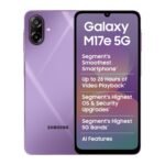 Samsung Galaxy M17e 5G Mobile (Vibe Violet, 6GB RAM, 128GB Storage, Monster 6000mAh Battery) | 120 Hz Refresh Rate | IP54 Rating | 6 Gen OS Upgrades | 50MP Dual Camera | Knox Security | AI