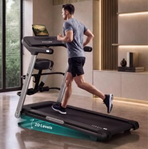 Fitkit Pulse Run Pro 6HP BLDC Treadmill | 150kg Max Load | 20-Level Auto Incline | 15km/hr Speed | Massager | 16 Workout Programs | Premium Home Use Fitness