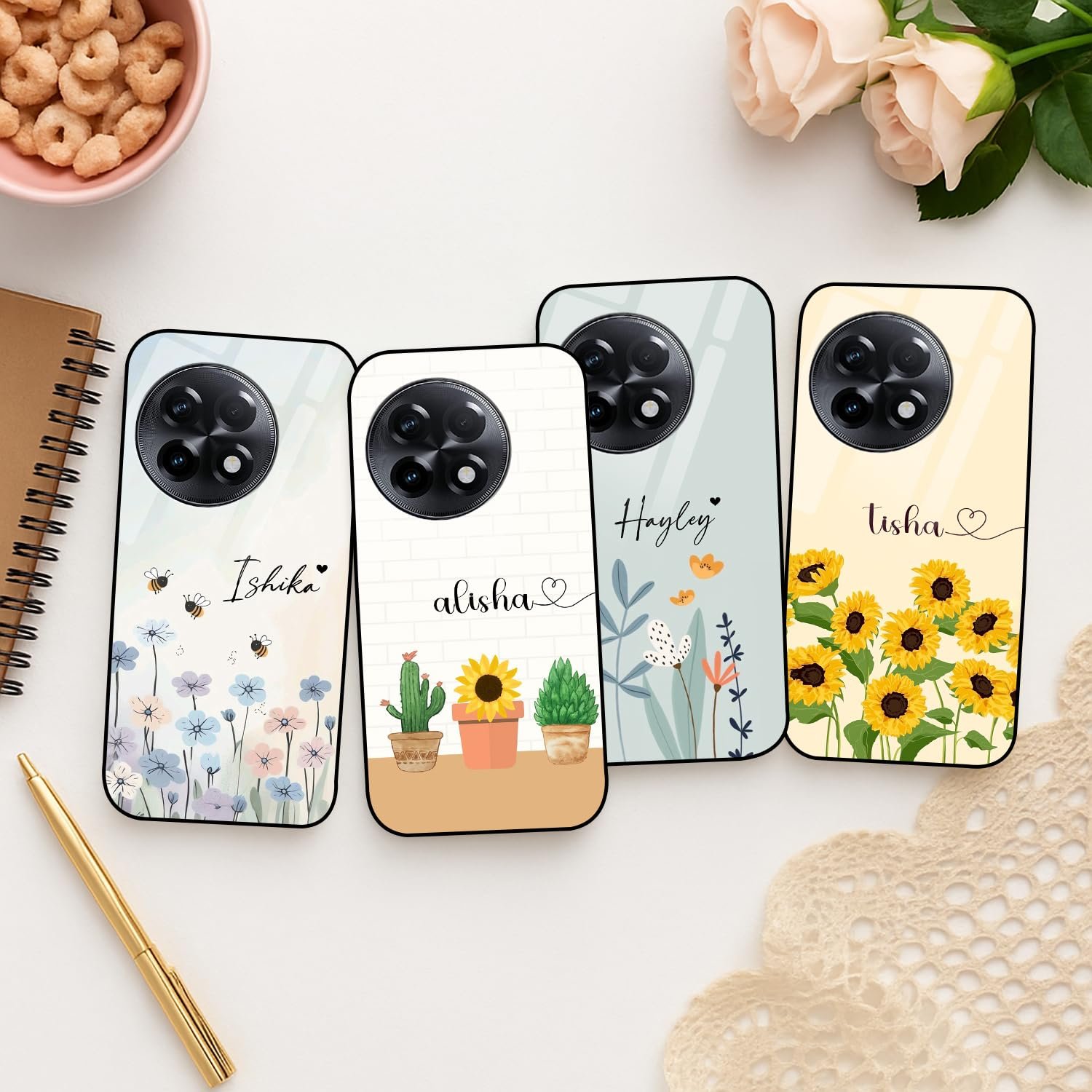 COLORflow Back Cover Compatible with OnePlus 11R 5G | Floral Family Customized | Shockproof TPU Bumper with Camera Protection Back Cover Compatible with OnePlus 11R 5G
