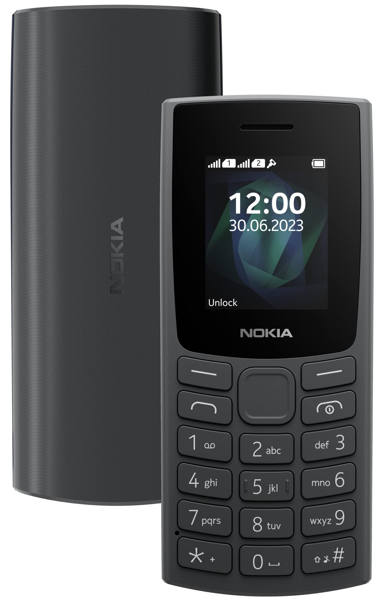 Nokia All-new 105 Dual Sim Keypad Phone with Built-in UPI Payments, Long-Lasting Battery, Wireless FM Radio | Charcoal