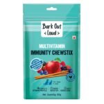 BARK OUT LOUD – Multivitamin Dog Treats, Fresh Chicken Immunity Chewstix with Omega & Zinc to Boost Health & Vitality for Dogs & Cats of All Life Stages – 100g (Pack of 1)