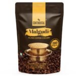 Continental Malgudi Filter Coffee Powder | 500gm Pouch | 80% Coffee – 20% Chicory | Traditional South Indian | Roasted Ground| Smooth Flavour and Rich Aroma |