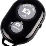 skysia Bluetooth Remote for Mobile Wireless Camera Shutter Button | Photo Clicker Remote for Selfie Stick, Tripod & Vlogging | Compatible with iPhone, Android Smartphones & Tablets, Black (Pack of 1)