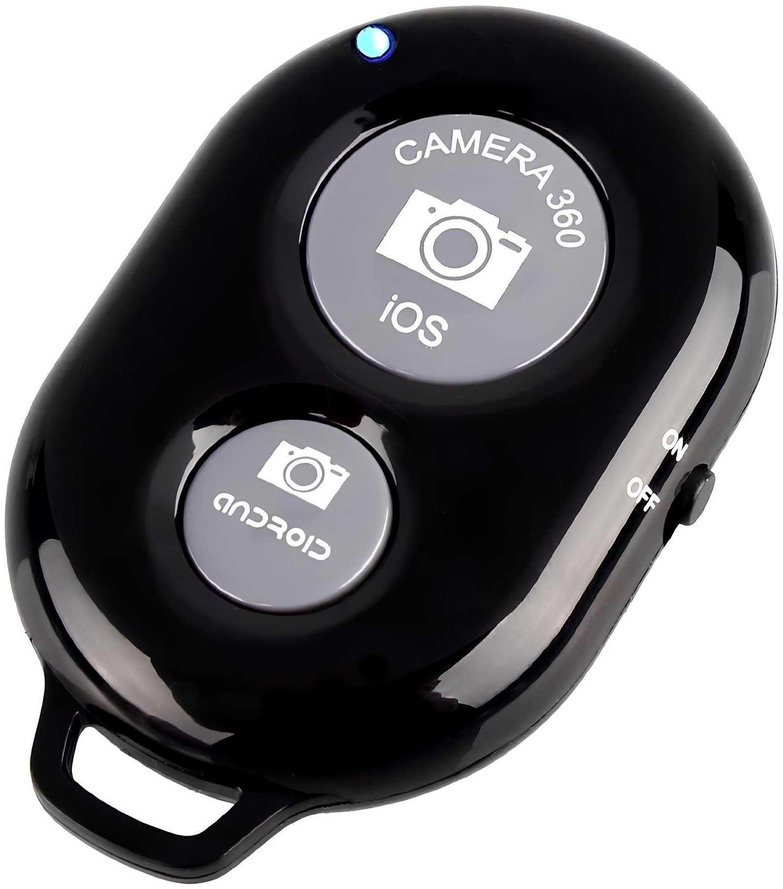 skysia Bluetooth Remote for Mobile Wireless Camera Shutter Button | Photo Clicker Remote for Selfie Stick, Tripod & Vlogging | Compatible with iPhone, Android Smartphones & Tablets, Black (Pack of 1)