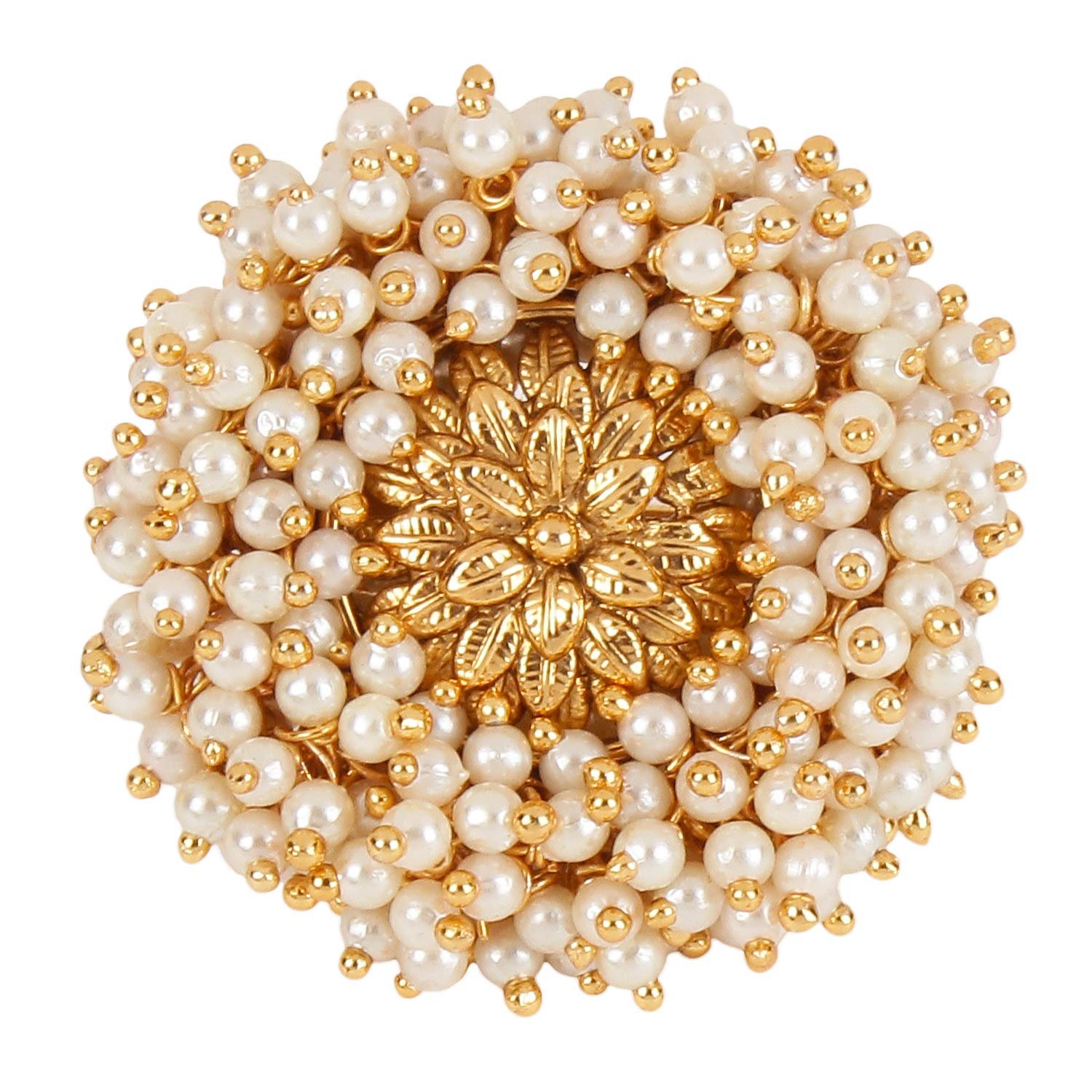 Shining Diva Fashion Gold Plated Ring for Women (Golden)(9733r)