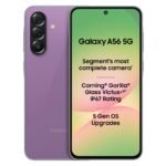 Samsung Galaxy A56 5G Mobile (Awesome Violet Glow, 8GB, 128GB) | Segment Most Complete Triple Camera | 50MP | AI Editing | 4nm Processor | sAMOLED | 5000mAh | Gorilla Glass Victus+| Knox Security