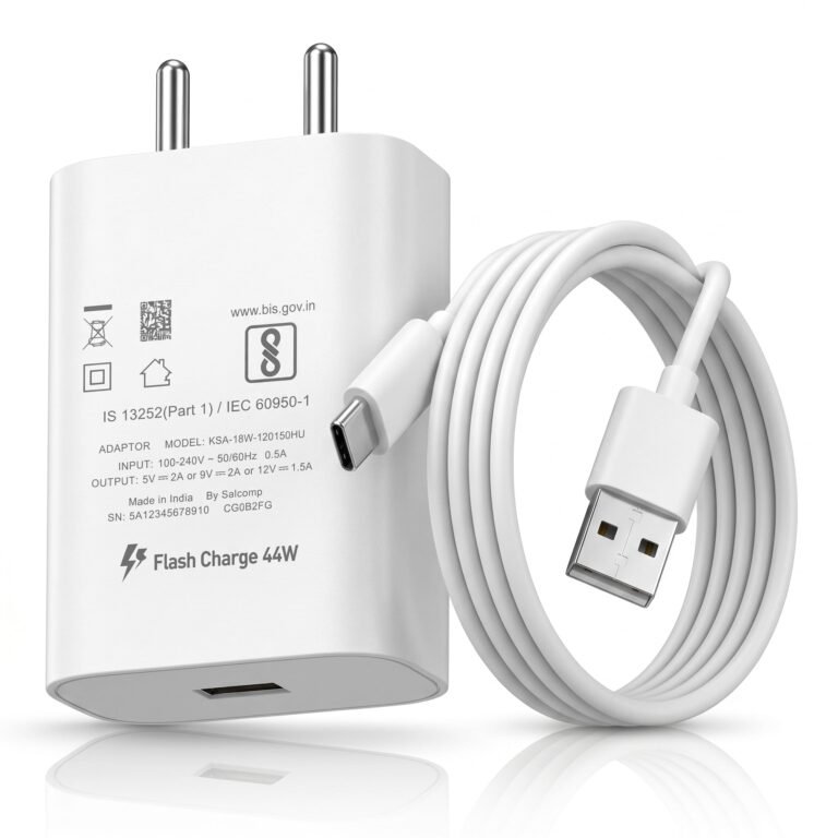 Vivo 44W Flash Charge Fast Charger Adapter with Type-C Cable | Rapid Charging Compatible for Vivo T5x, T5 Pro, V70 FE,Y05, X300, V60e,Y31, T4 Pro, IQOO 15,13, 10R, Z10x, Neo 10 | 44 W Quick Charger