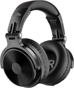 OneOdio Bluetooth Over Ear Headphones – Wireless/Wired 110 Hrs Stereo Sound Bluetooth Foldable Headsets with Deep Bass 50mm Neodymium Drivers for PC/Phone – Studio Wireless Pro C – (Black)
