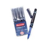 Reynolds TRIMAX RollerBall Pen SET – 5 PENS BLUE | ROLLER BALL PEN FOR WRITING | PEN FOR STUDENTS & OFFICE STATIONERY | 0.5 mm TIP SIZE