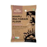 Two Brothers Khapli Multigrain Atta (1kg)| 8 Super Grains Flour Mix, Diabetic Friendly |High Fibre & High Protein | Low GI Atta | Khapli, Jowar, Jau, Ragi, Soybean, Kulthi, Chana, Alsi