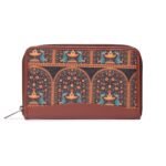 ZOUK Women’s Handmade Vegan Leather Jute Indian Print Mobile Phones Wallet (Multicolour)
