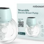 Roboson Wearable Electric Breast Pump For Feeding Mothers, Automatic Electrical Milk Feeding Pumping Machine with 3 Modes & 9 levels, Portable & Compact, Rechargeable with large 1400 mah battery, Digital Touch Screen, Food Grade Milk Cup of 150 ml, BPA Free and Skin Friendly (1 Year Warranty)