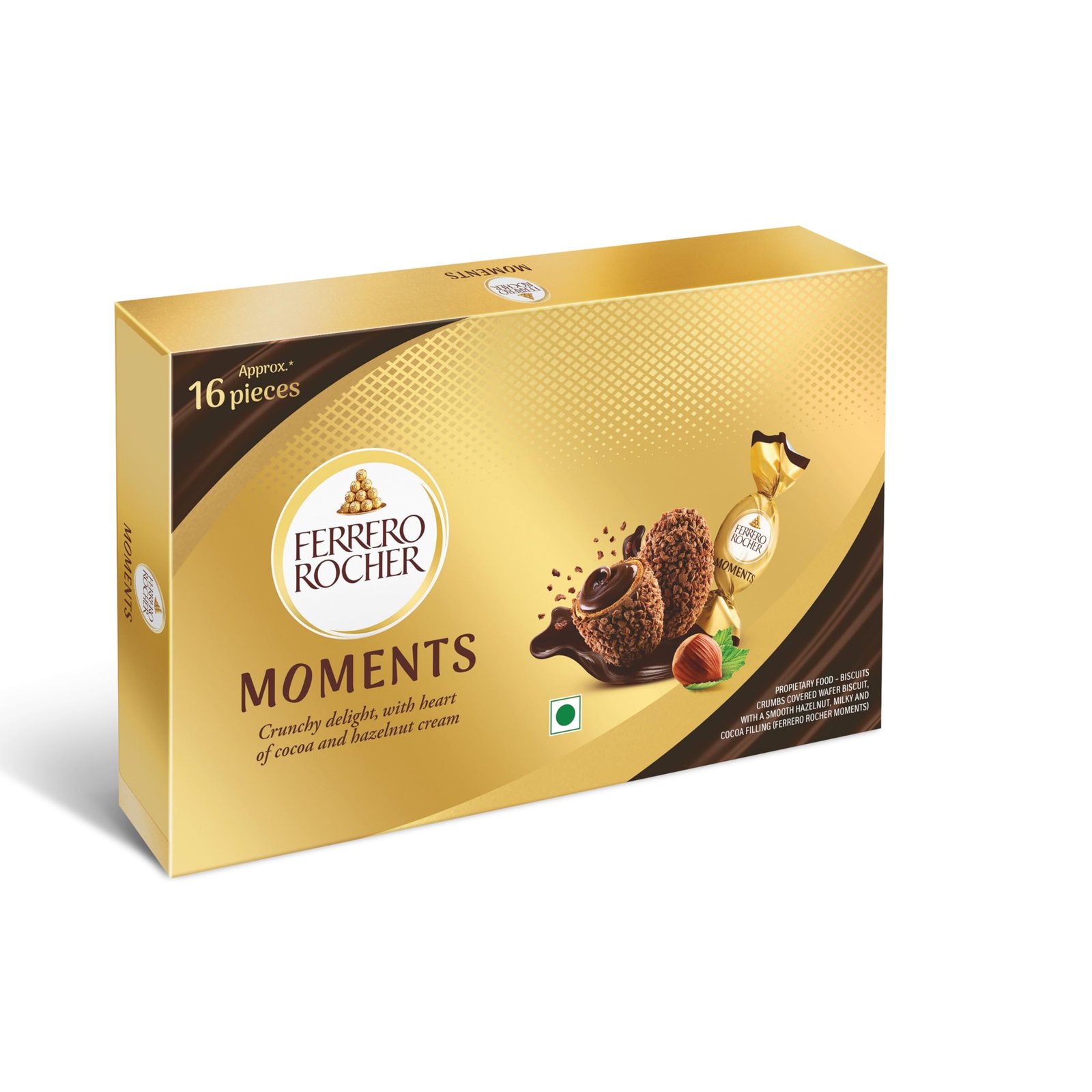 Ferrero Rocher Moments, 16 Pcs Chocolate,92.8 Gram