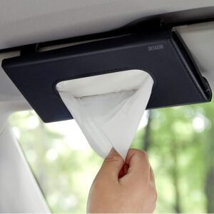 Detachi Car Tissue Holder, Sun Visor Napkin Holder, Car Visor Tissue Holder, Tissue Holder for Car (Black)