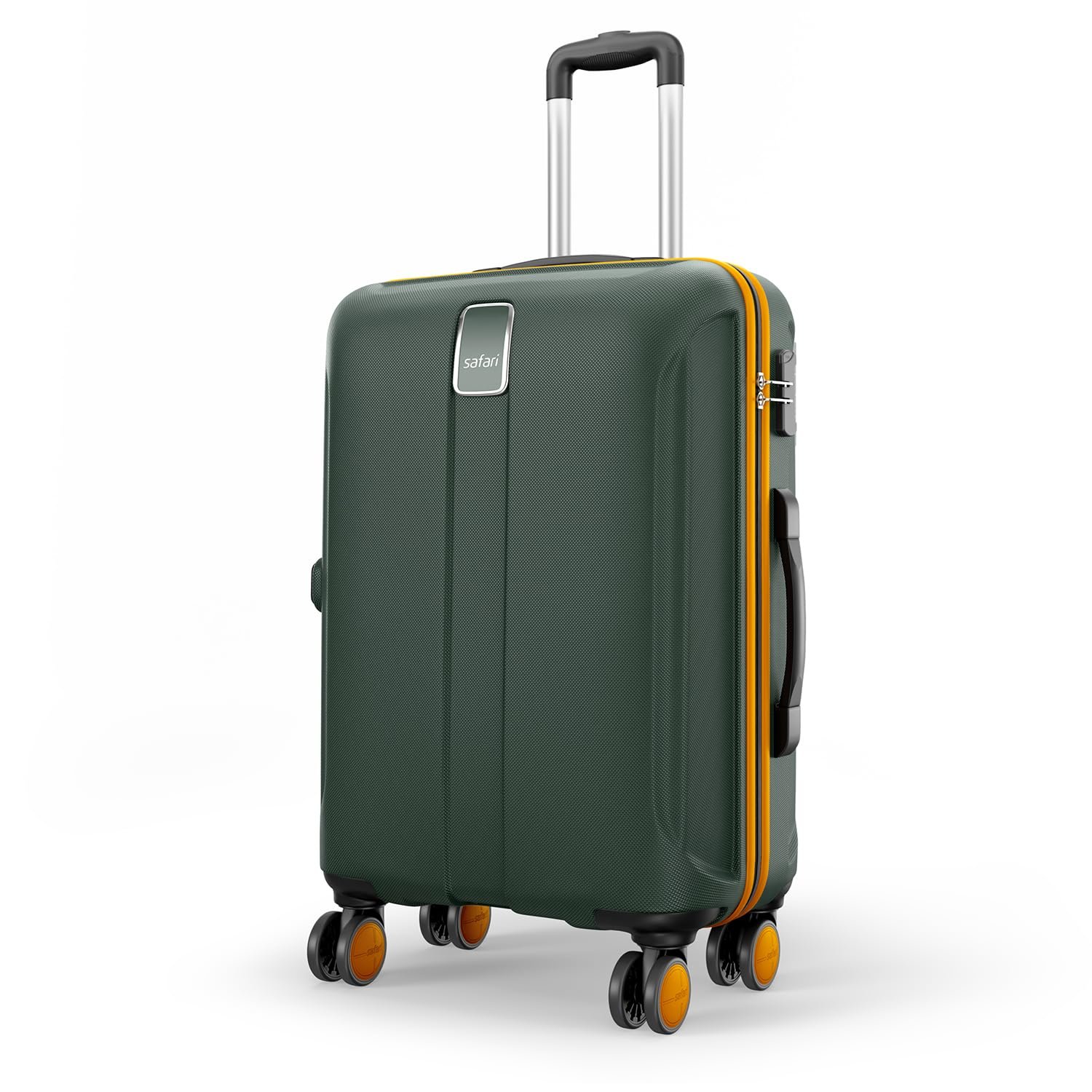 Safari Medium Polycarbonate Spinner Thorium Neo 8 Wheels 66Cm Size Check-in Trolley Bag, Hard Case, 360º Wheeling Luggage for Men & Women, Travel Bag, Suitcase for Travel, Dusk Green