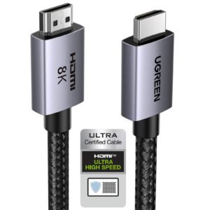 UGREEN 8K HDMI 2.1 Cable 48Gbps 2M, Certified Ultra High Speed HDMI Cord
