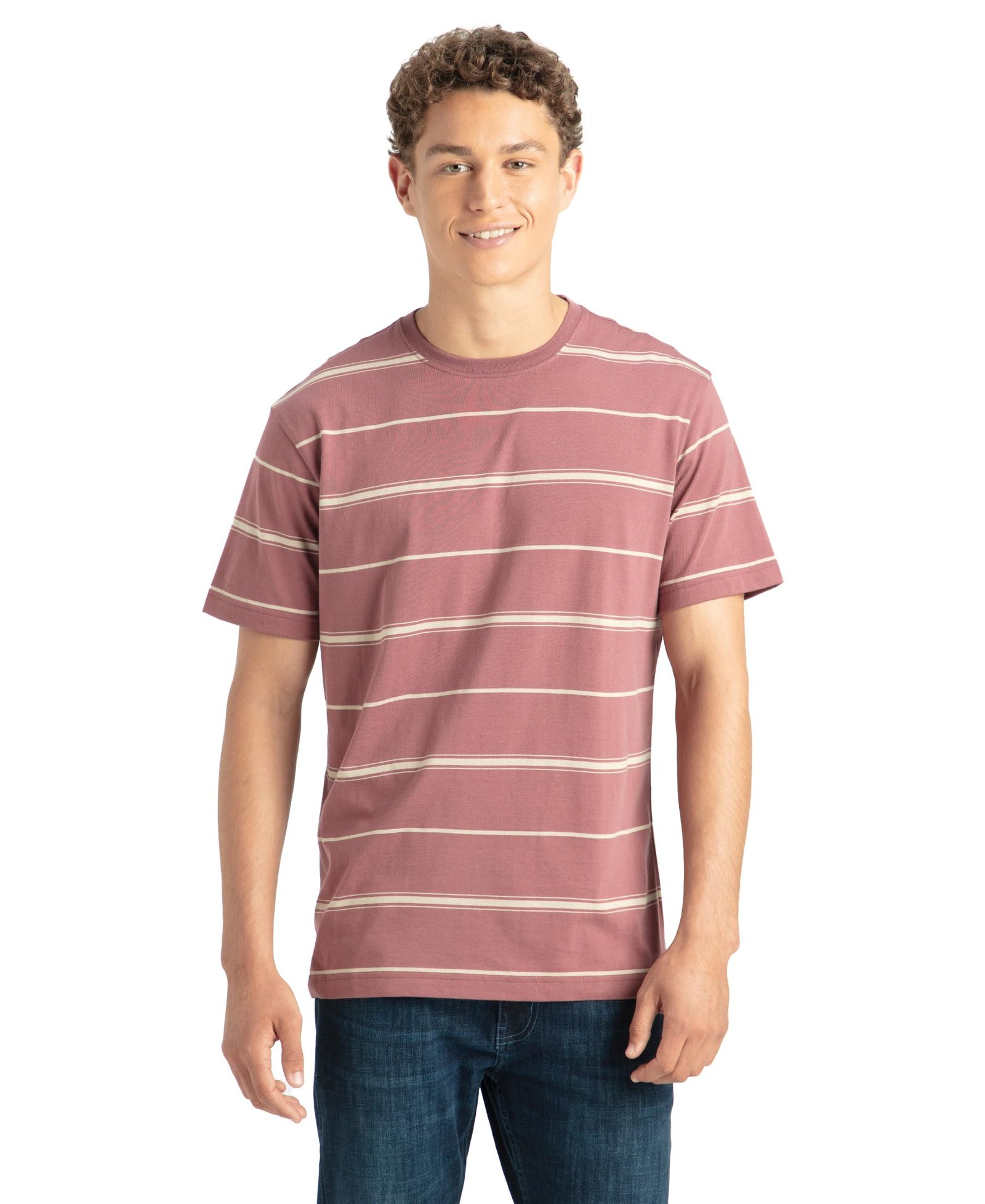 Jockey 2715 Men Super Combed Cotton Rich Striped Round Neck Half Sleeve T-Shirt Regular Fit
