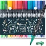 Ohuhu Brush Pen 36 Colors Water-based Fineliner & Brush – Maui – Black