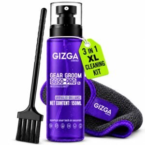Gizga Pro Series 3-in-1 Cleaning KIT – 150ml Cleaning Spray, Microfiber Cloth & Cleaning Brush| Safe Screen Cleaner for Laptop, PC, Smartphone, Tablet, DSLR Camera Lens, Binocular, Keyboard, Gadgets