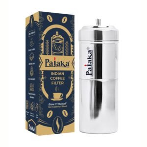 PAJAKA South Indian Filter Coffee Maker – Stainless Steel Madras Kaapi Drip Decoction Brewer, 250 ML Capacity, Medium Size for 4 Cups, Home & Kitchen