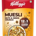 Kellogg’s Muesli Nuts & Seeds Crunch 950g/1kg (Weight May Vary) | 12-in-1 Power Breakfast | No Maida | High in Fiber| India’s No. 1 Muesli