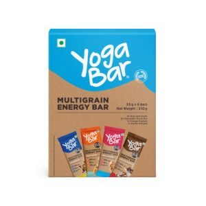 Yoga Bar Multigrain Energy Bar | 2x Nuts & Seeds, 2x Chocolate Chunk Nut, 1x Orange Cashew, 1x Vanilla Almond | Made with 100% Natural Ingredients & No Preservatives (Pack of 6, 35g Each)