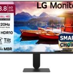 LG24U411A-BN Smartchoice 60 cm (24-inch) Full HD (1920 x 1080) IPS Monitor, 3-Side Virtually Borderless, 1ms MBR, 120Hz, sRGB 99%(Typ.), HDR10, Reader Mode, Flicker Safe, VGA, HDMI, Slim Stand, Black