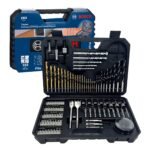 BOSCH 2608594070 Professional 103-Pcs Accessory Set | Versatile Drilling & Screwdriving Kit | Titanium-Coated Metal Drill Bits | Precision Hole Saws for Clean Cutouts | Durable & Organized Carry Case