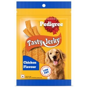 Pedigree Tasty Jerky Dog Treat, Chicken Flavour, 70g Jerky-style Treats for Bonding, Low-fat and Rich-protein* Dog Treat