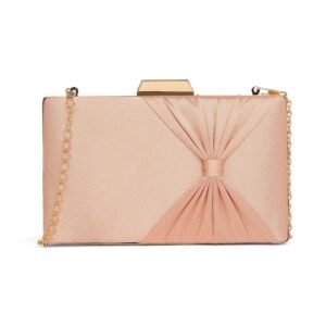 Lavie Women’s Bow Frame Clutch Bags | Detachable Chain Sling Strap | Ladies Purse Wallet