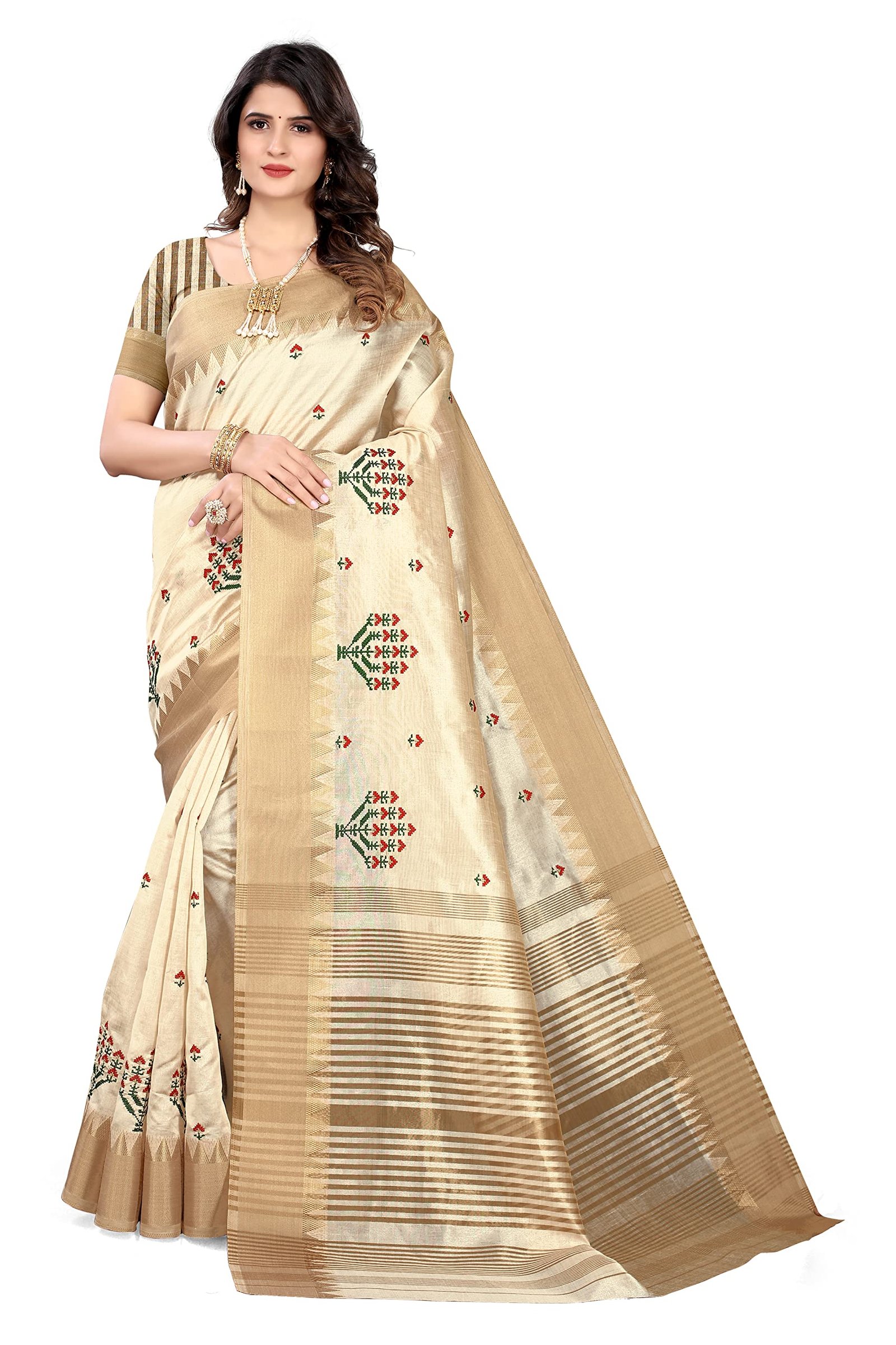 SERONA FABRICS Ethnic Saree (or) Sari for Women, Ideal for Wedding, Party, Festive & Daily Wear