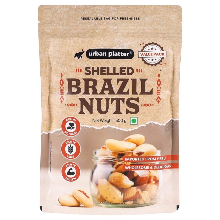 Urban Platter Brazil Nuts, 500g (Rich in Selenium | Superfood | Have 1 Daily | Product of Peru)