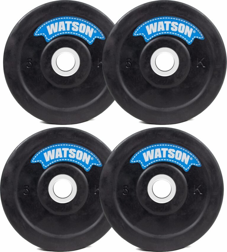 WATSON gym rubber plates, 20Kg(5Kgx4) Rubber Dumbbell Plate, 25mm for Home, Professional Exercise, Gym Weight Plates, home gym equipments for men