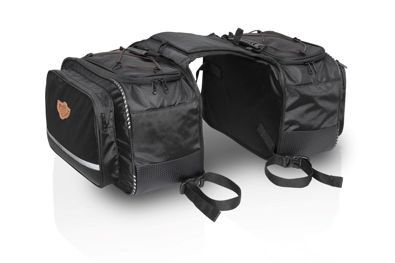GUARDIANGEARS Mustang 50Ltrs Saddlebags with Waterproof Rain Cover for All Motorcycles with a Straight Exhaust. from 100CC to 1000CC