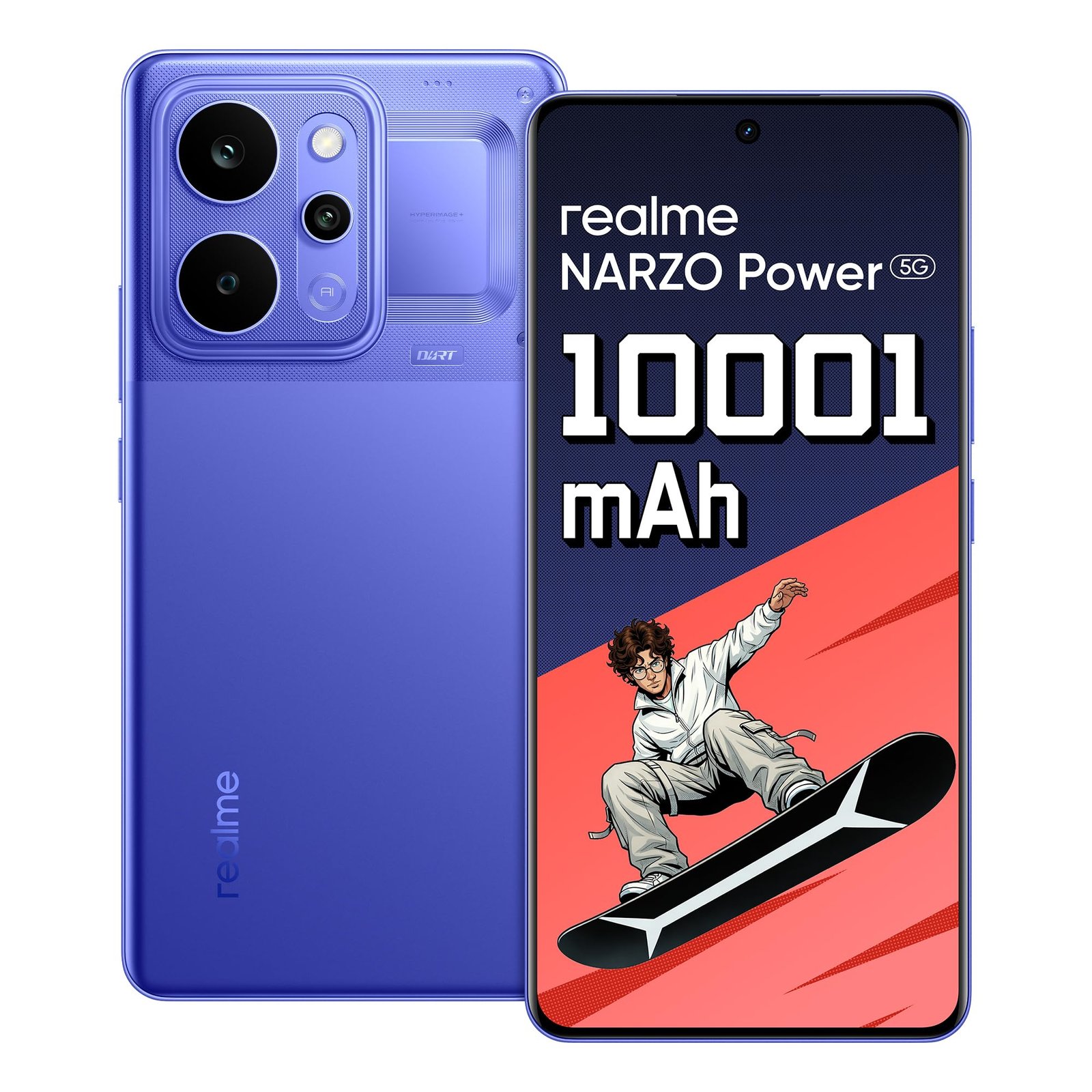 realme NARZO Power 5G (Titan Blue,8GB+128GB) | 10001mAh Power. Stay Unstoppable. | 144Hz Curved+ AMOLED Display | Revolutionary Dual-Chip System | 50MP Sony OIS Camera