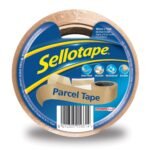 Sellotape Parcel Tape, Brown Tape for Packing, High-Strength Packaging Tape for Professional & Office Use, Packing Tape for Heavy Loads, DIY, 48mmx50m