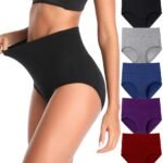 Women’s High Waist Cotton Underwear Stretch Briefs Soft Comfy Ladies Panties Multipack