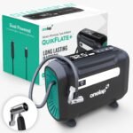 Onelap Quikflate Plus™ – Wired + Wireless (Real 7800 mAh Battery) SuperFast Digital Tyre Inflator with inbuilt Pressure Gauge for Cars, SUV, Bikes, Cycle, Balls, Balloons