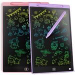 [2 Pack] Genialba LCD Writing Tablet 12-Inch Colorful Doodle Board, Toddler Learning Educational Toys Gifts for 3-8 Years Old Girls and Boys, Electronic Drawing Pad for Kids (Pink&Purple)