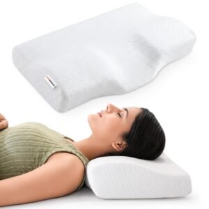 MY ARMOR Cervical Pillow for Neck Pain | 2 Years Warranty | White Bamboo