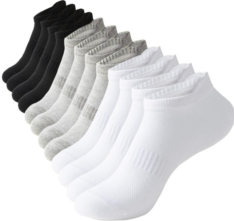ACCFOD Womens Ankle Socks Athletic Running Low Cut Socks With Tab 6 Pairs