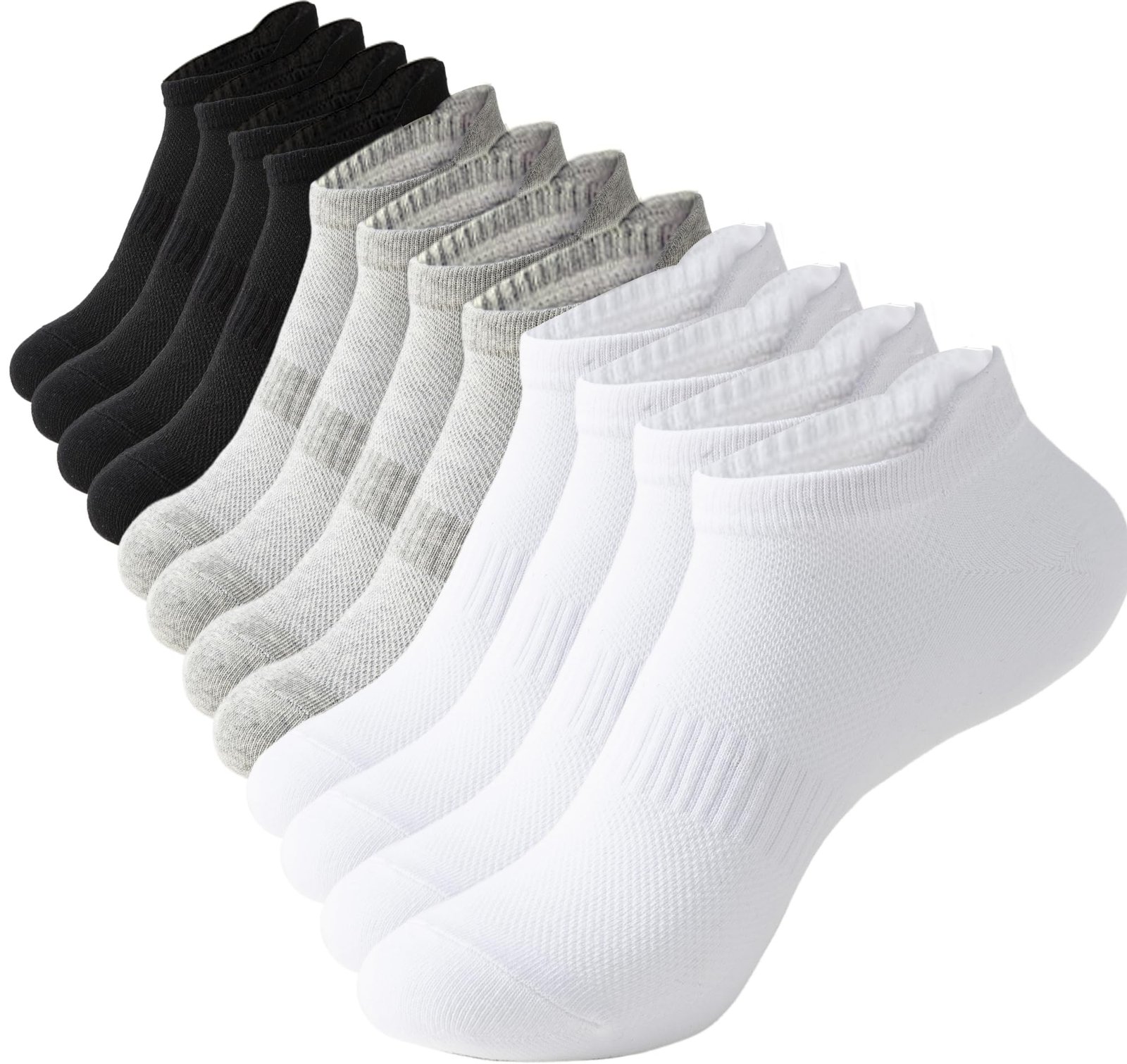 ACCFOD Womens Ankle Socks Athletic Running Low Cut Socks With Tab 6 Pairs