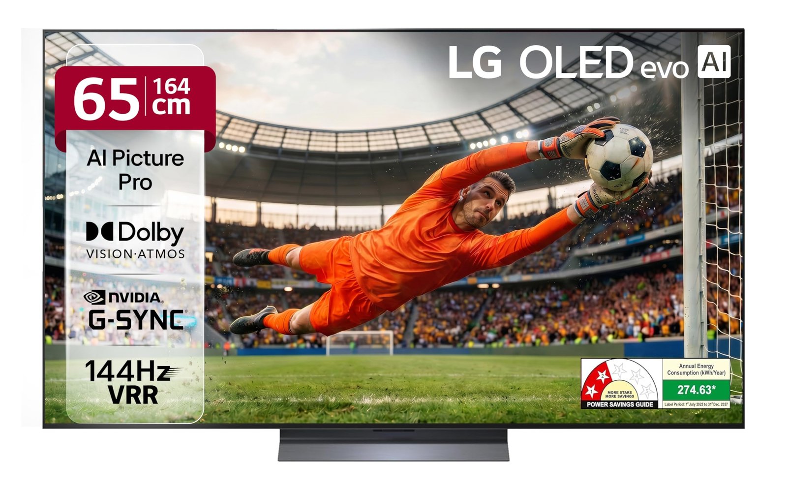LG 164 cm (65 Inches) OLED evo C5 AI Series 4K Ultra HD (3840 x 2160) Smart webOS TV OLED65C56LA