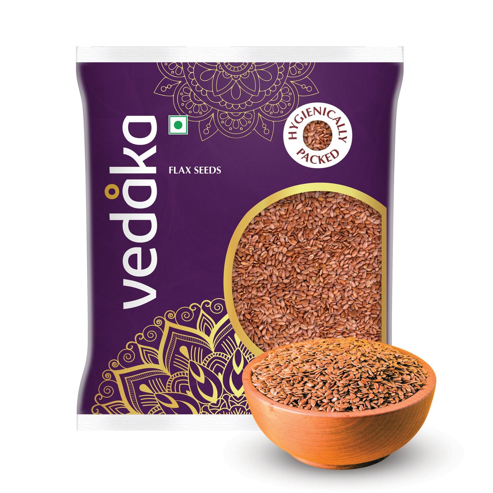 Amazon Brand – Vedaka Raw Flaxseeds | 500 g | Rich In Antioxidants | Rich In Protein & Dietary Fibre | Nutty & Crunchy Delight | Hygienically Packed